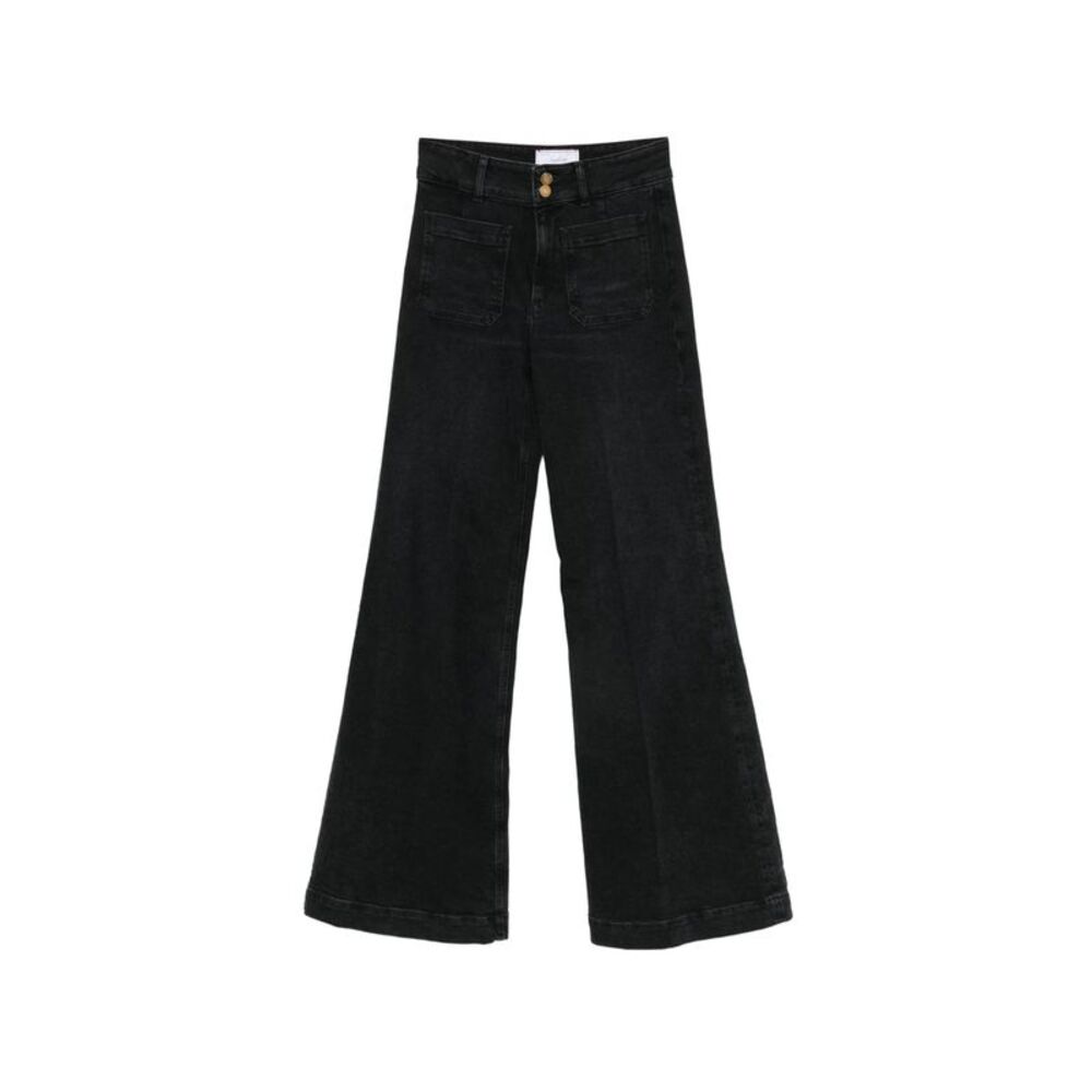Seafarer Black Denim - Wide-Leg Jeans Women